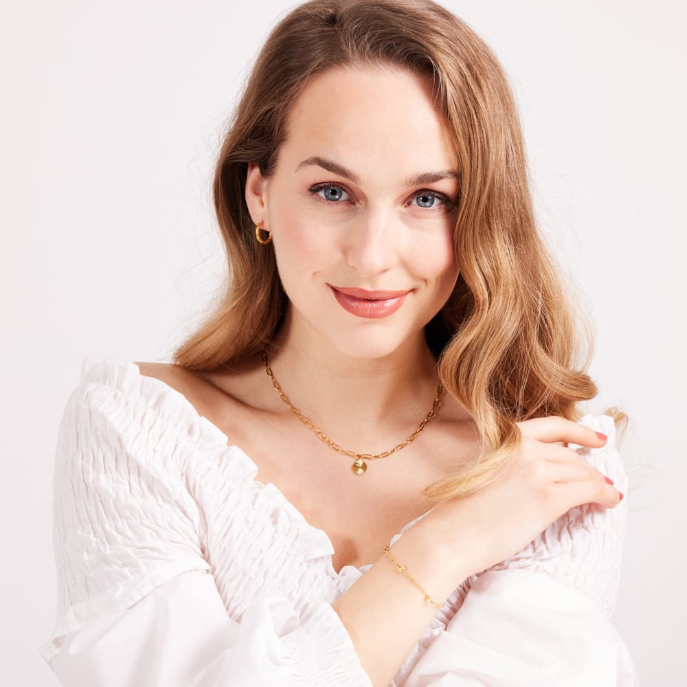 Stalen goldplated oorringen voor dames