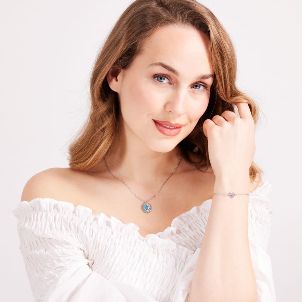 Stalen armband met hanger hart