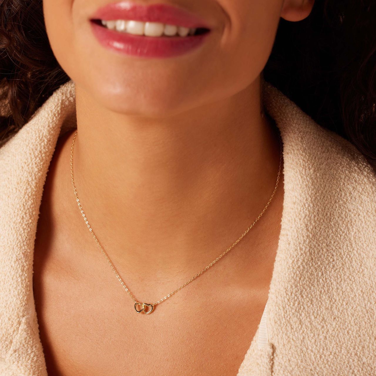 Zilveren goldplated ketting met hanger hart voor dames