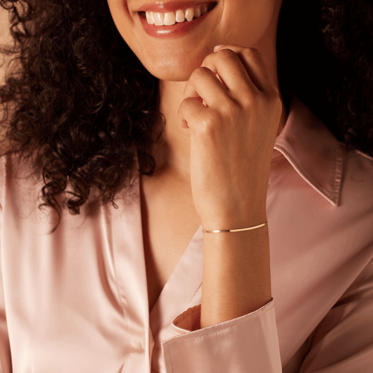 Zilveren goldplated schakelarmband voor dames