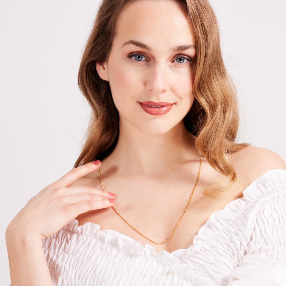 Zilveren goldplated ketting