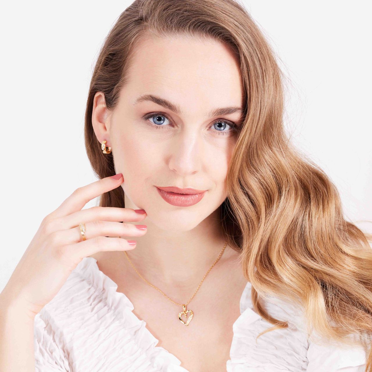 Zilveren goldplated ring met zirkonia voor dames
