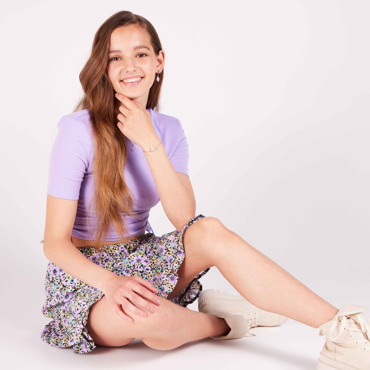 Stalen oorbellen met rozenkwarts
