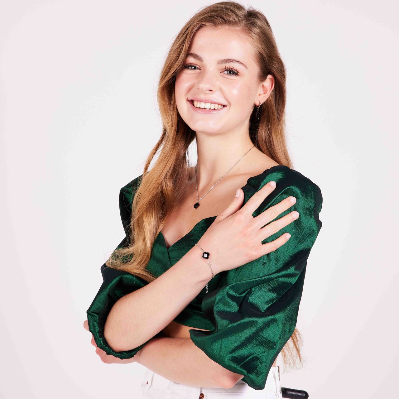 Stainless steel oorbellen met zwarte agaat