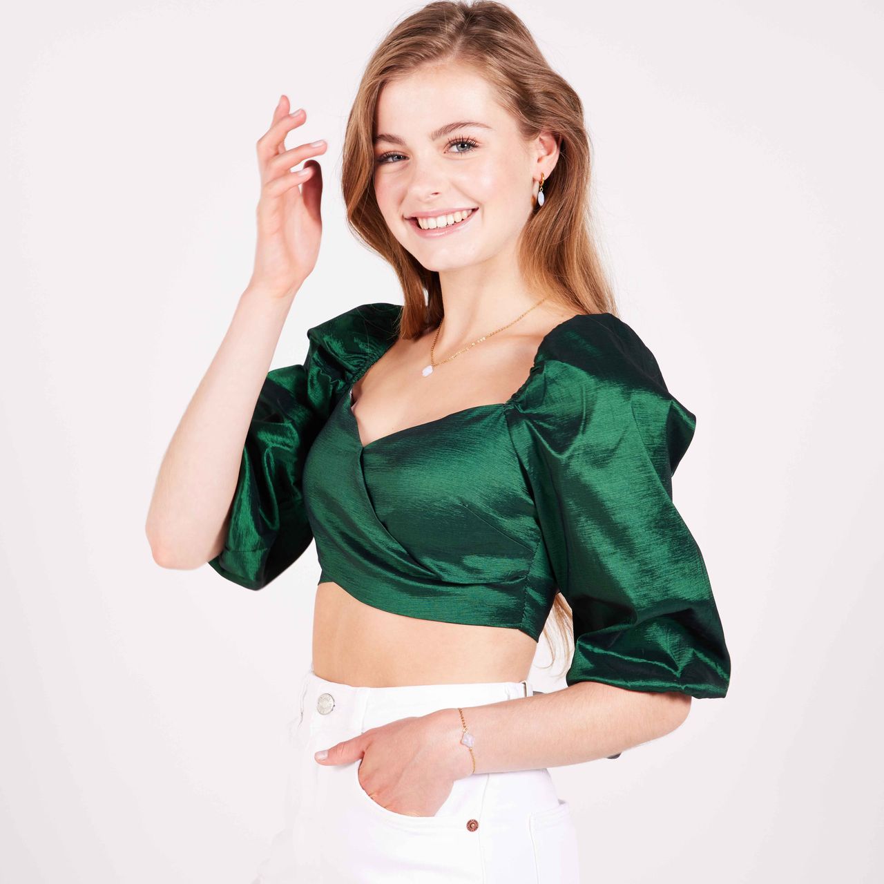 Stalen goldplated ketting met hanger bloem met maansteen voor dames