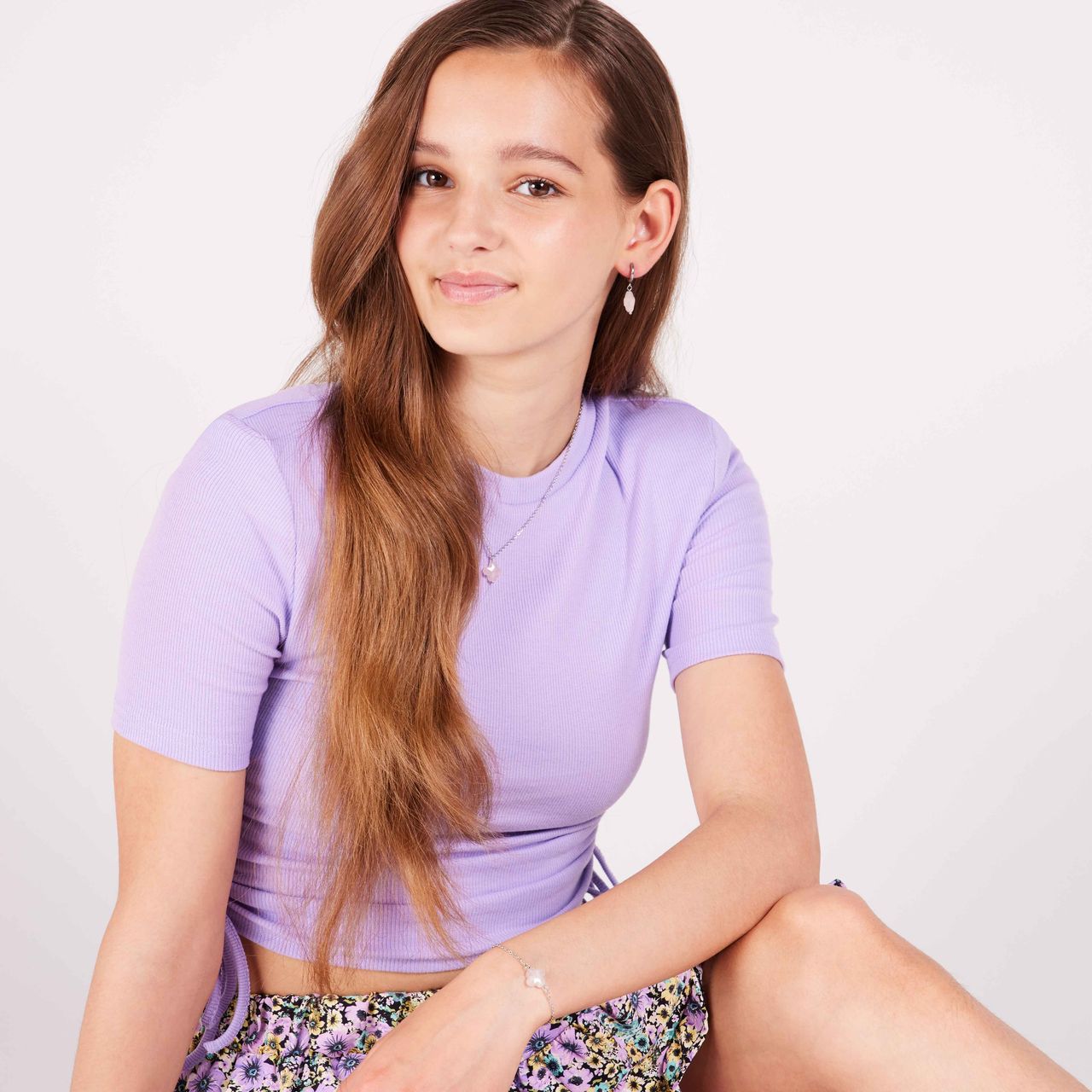 LuLu Jewels stalen ketting met rozenkwarts voor dames