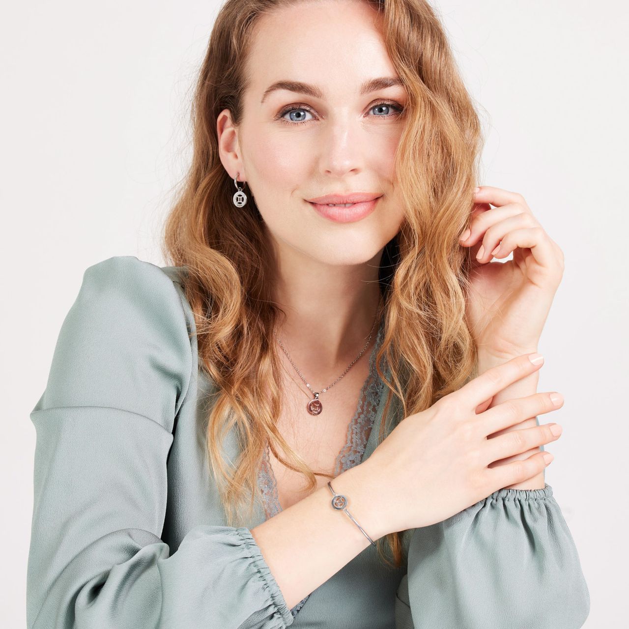 Stalen armband met sterrenbeeld tweeling