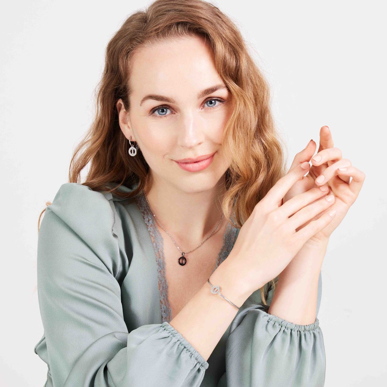 Stainless steel armband met letter - I