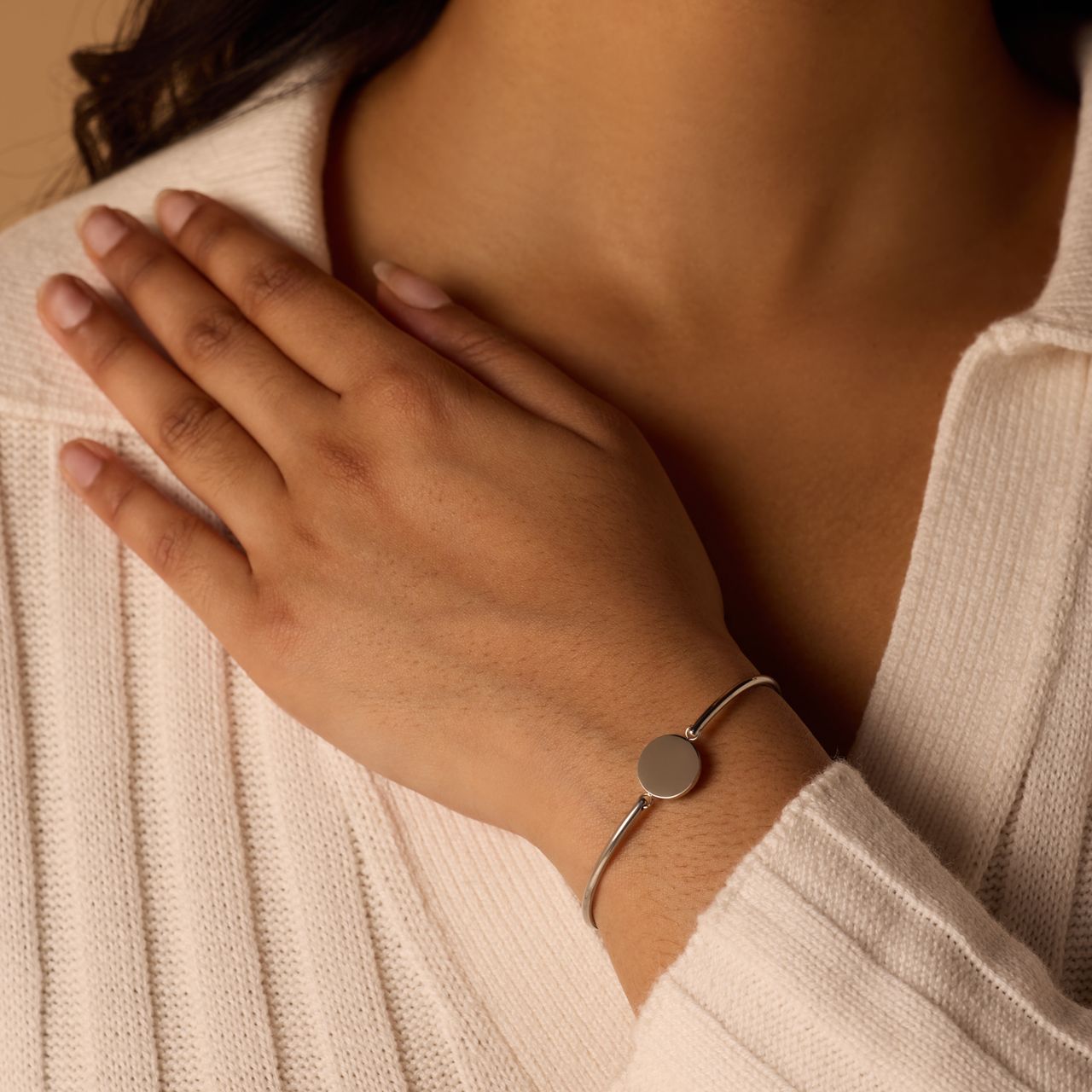 Stainless steel armband met munt