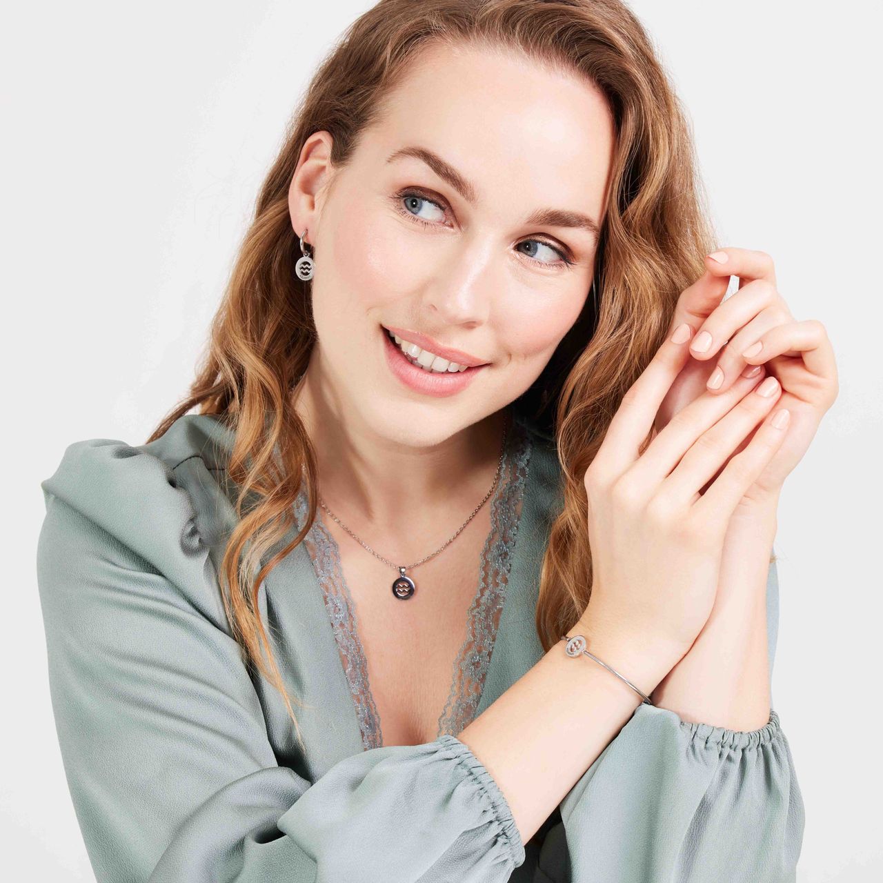 Stainless steel ketting met sterrenbeeld waterman