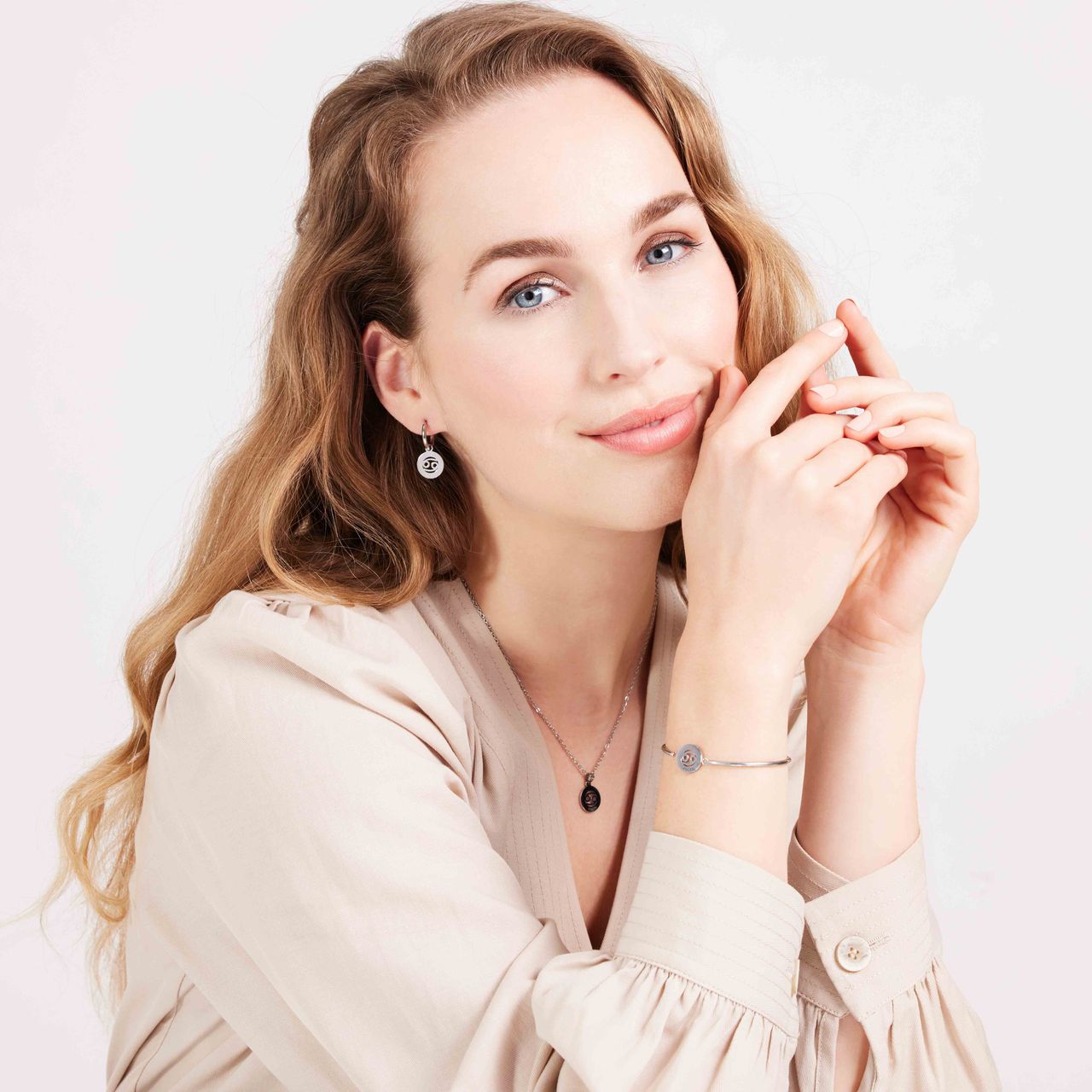 Stainless steel ketting met sterrenbeeld kreeft