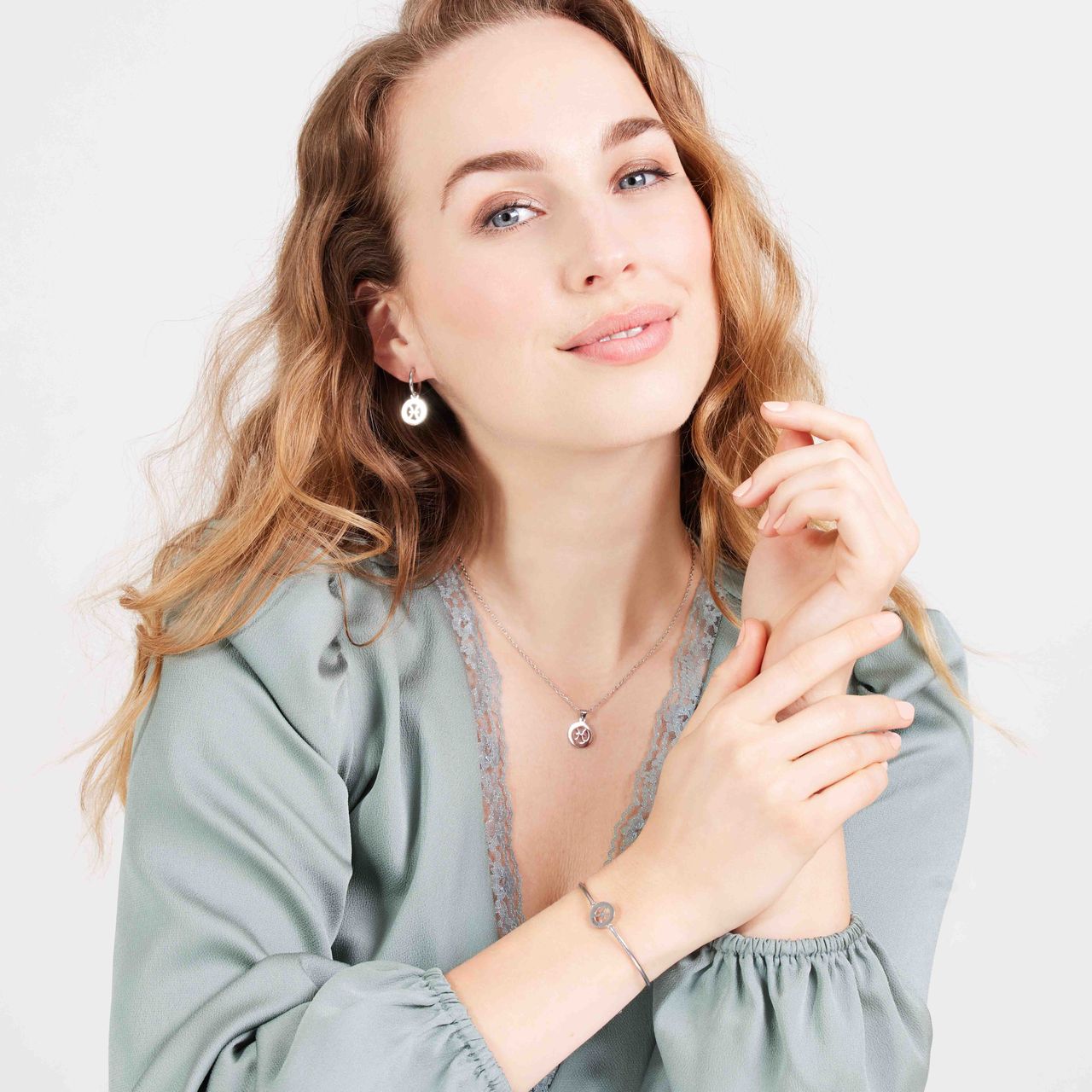 Stainless steel ketting met sterrenbeeld vissen