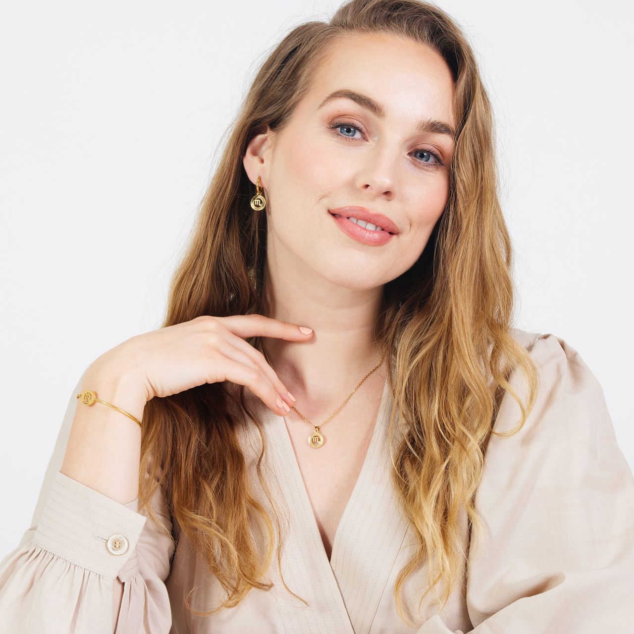 Stainless steel goldplated ketting met hanger sterrenbeeld Schorpioen voor dames