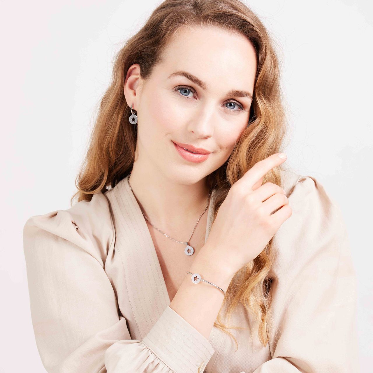 Stainless steel ketting met hanger ster