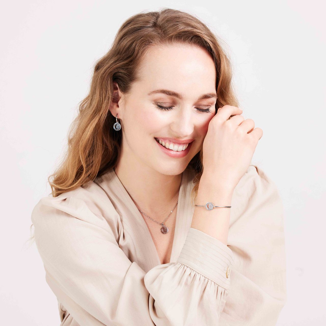 Stainless steel ketting met to the moon and back