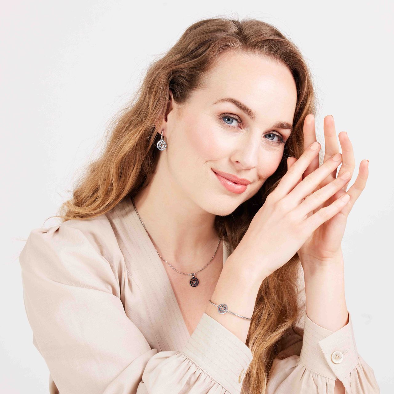 Stainless steel ketting met hanger Davidster