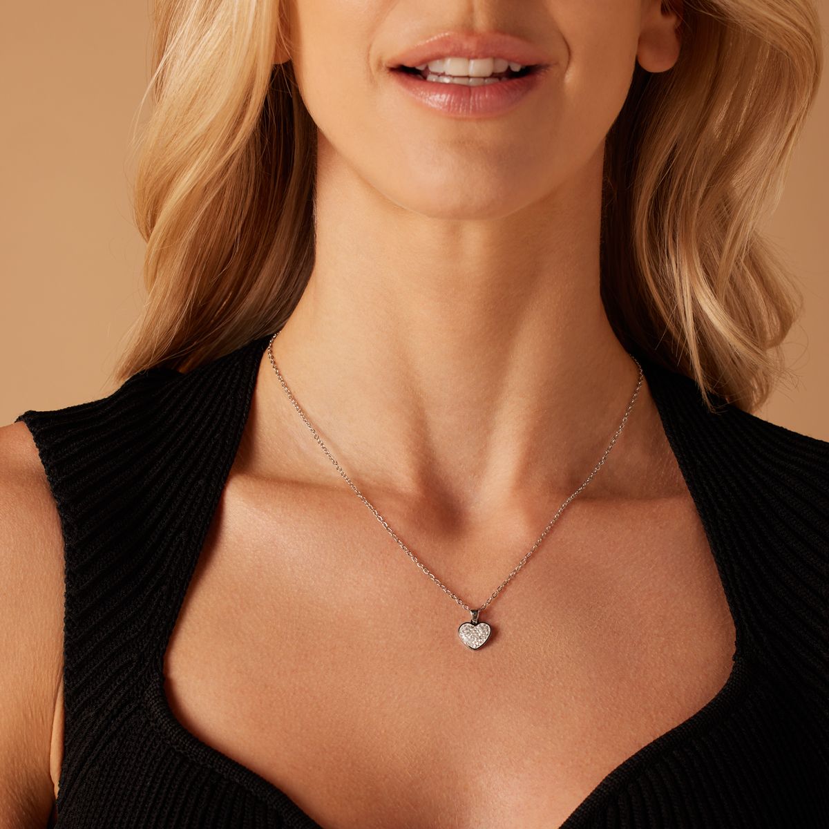 LivLiv stainless steel ketting met hanger hart voor dames