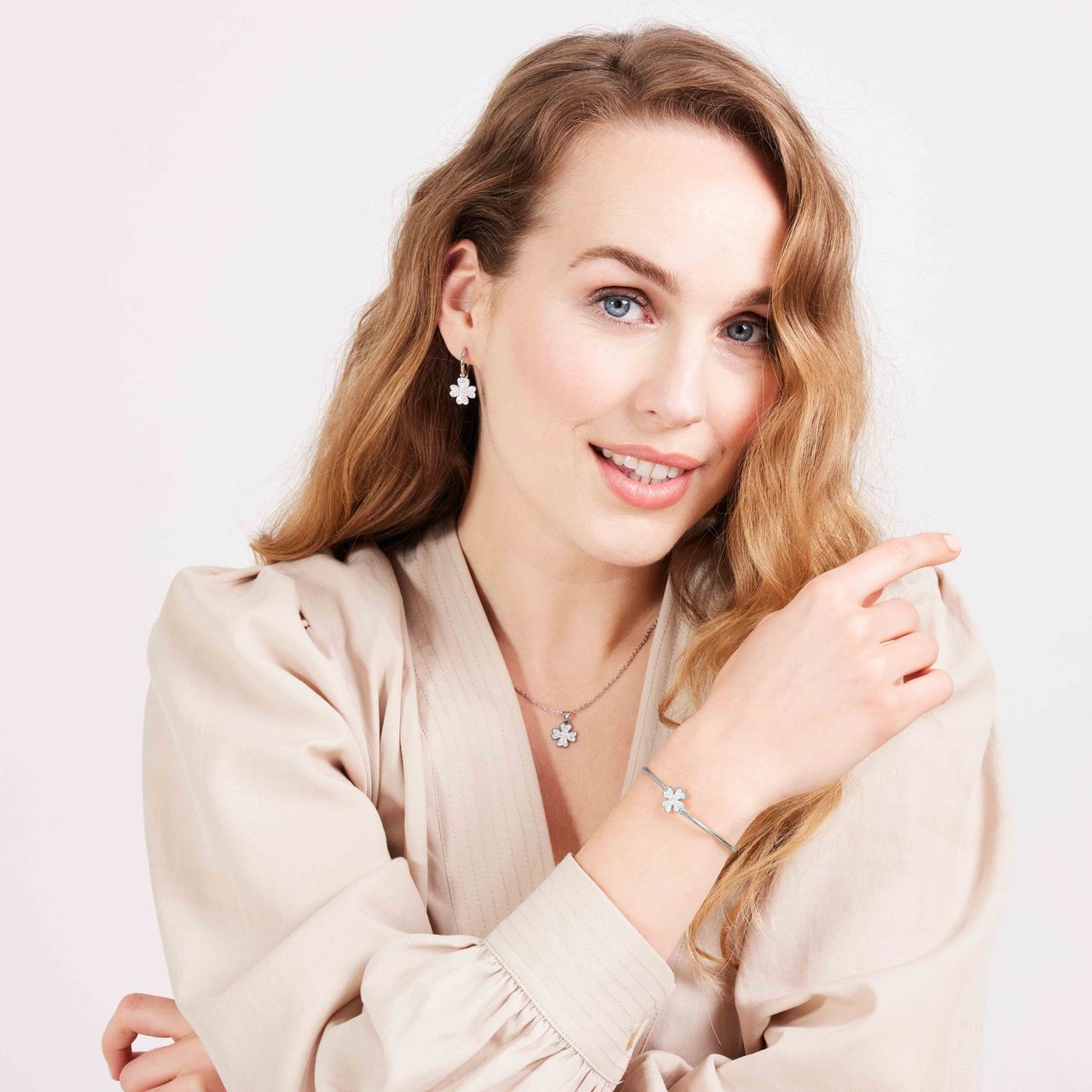 LivLiv stainless steel ketting met hanger klaver voor dames