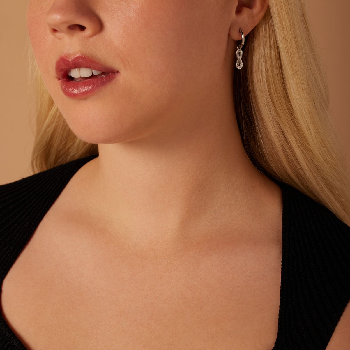 LivLiv stainless steel oorringen met infinity voor dames