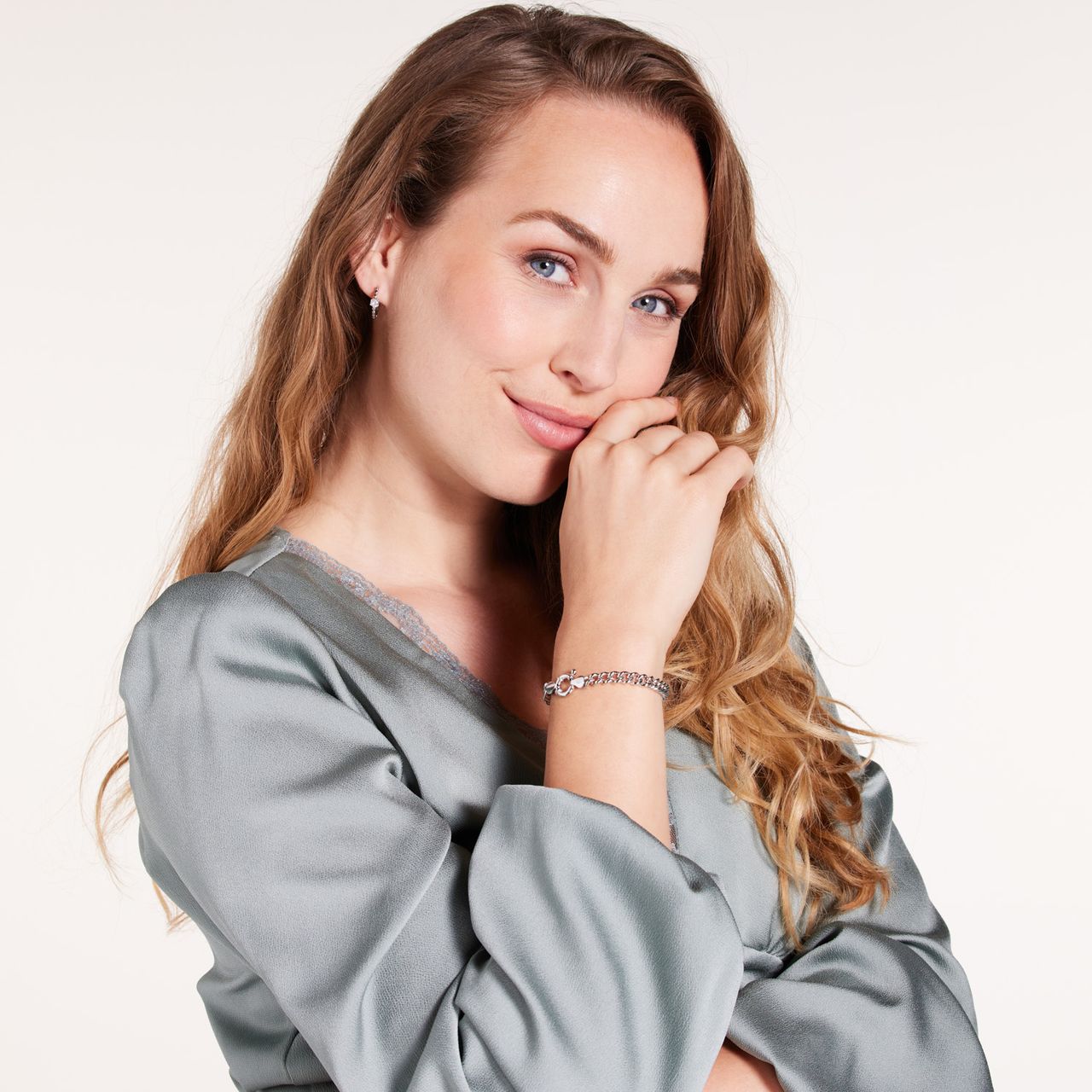 Armband aus recyceltem Silber mit Gourmetgliedern