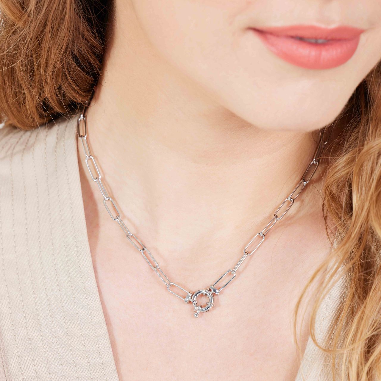Gerecycled zilveren ketting closed forever