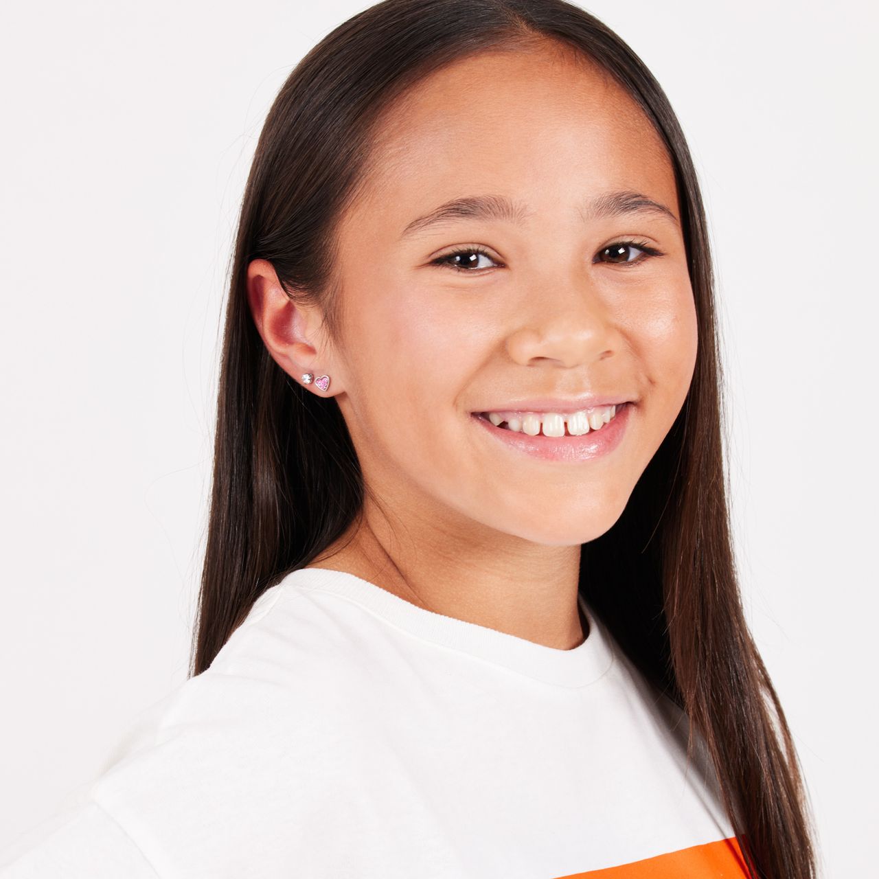 Tiny tips stainless steel oorbellen zirkonia 4mm