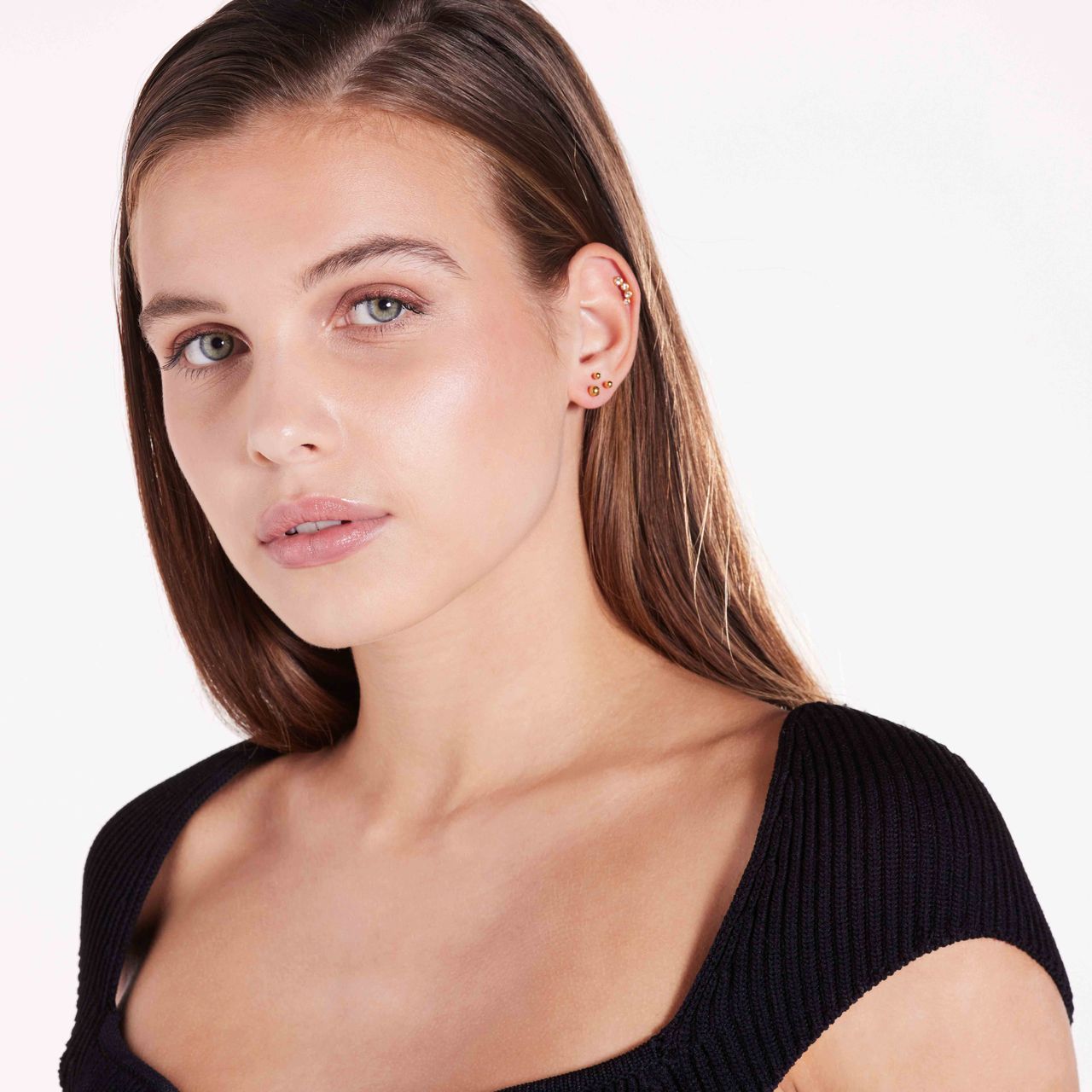 Studex stainless steel goldplated schietoorbel bol 4mm 103