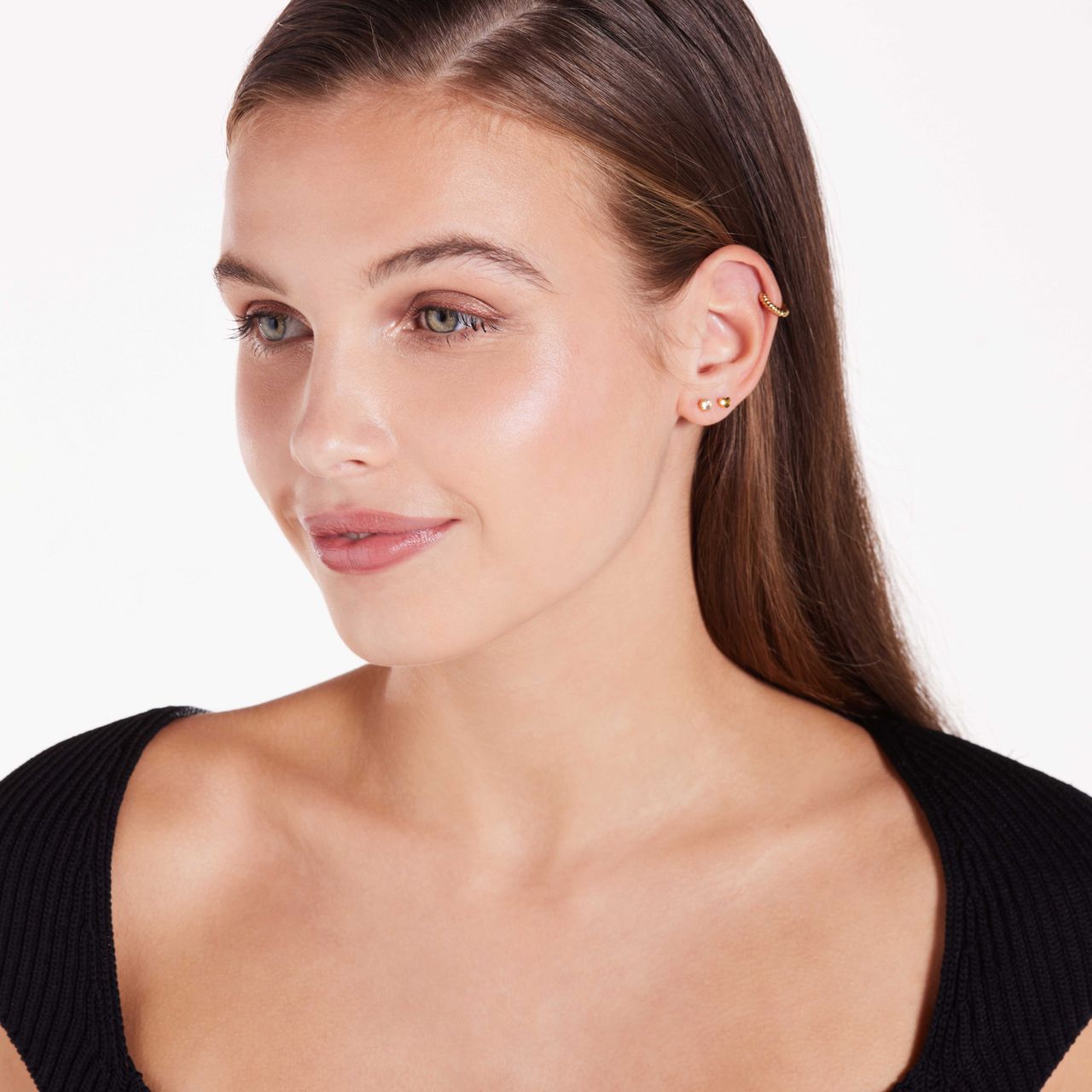 Studex medizinische Ohrringe aus Edelstahl, vergoldet, Herz, 4 mm