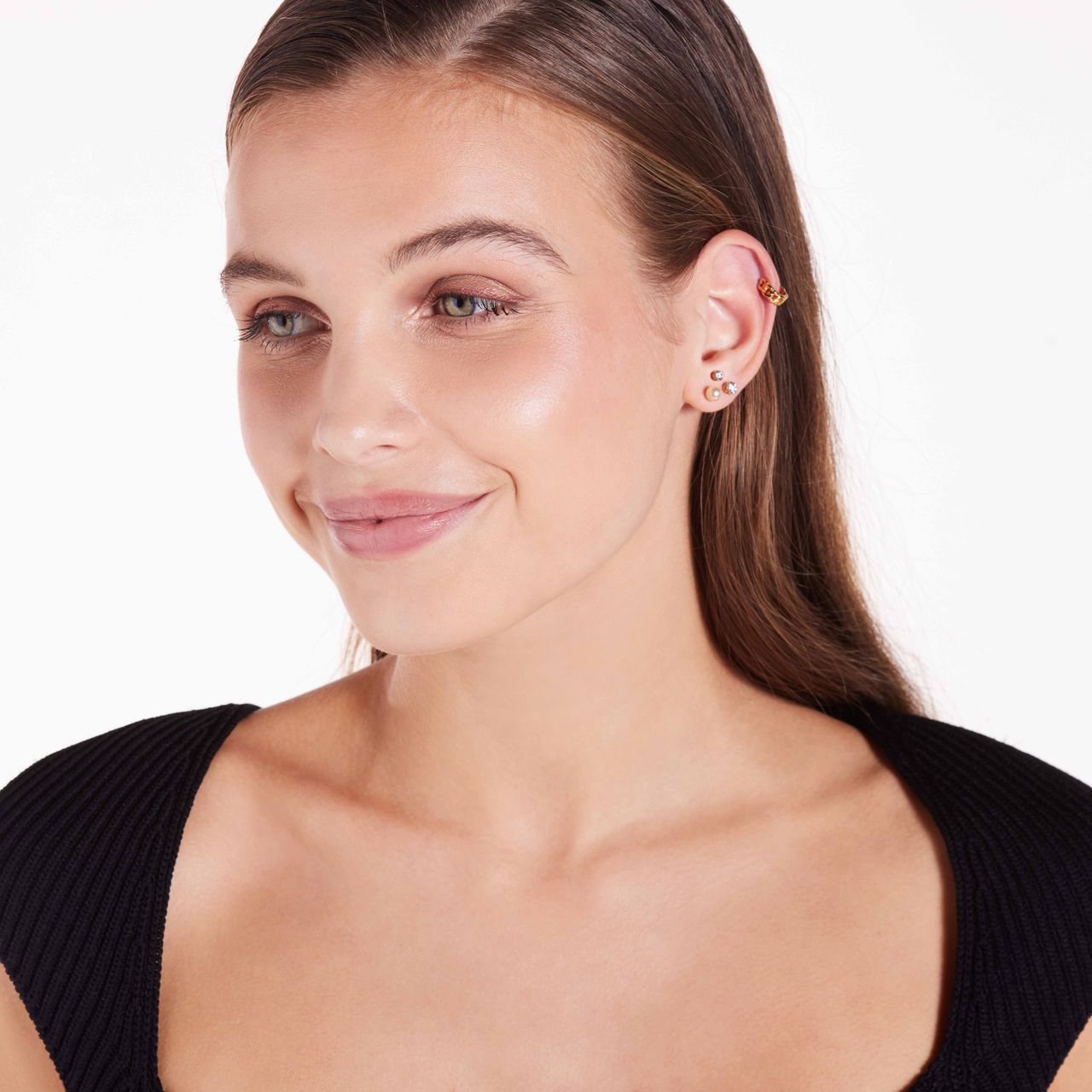 Studex stainless steel goldplated schietoorbel synthetische parel 5mm 205 voor dames