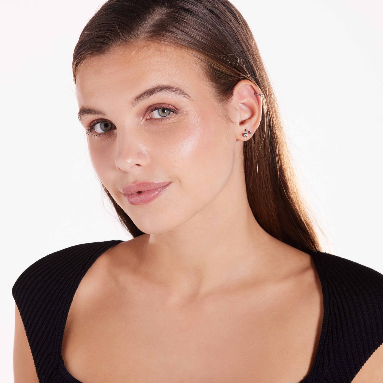 Studex medizinische Ohrringe aus Titan, Kristall, 3 mm