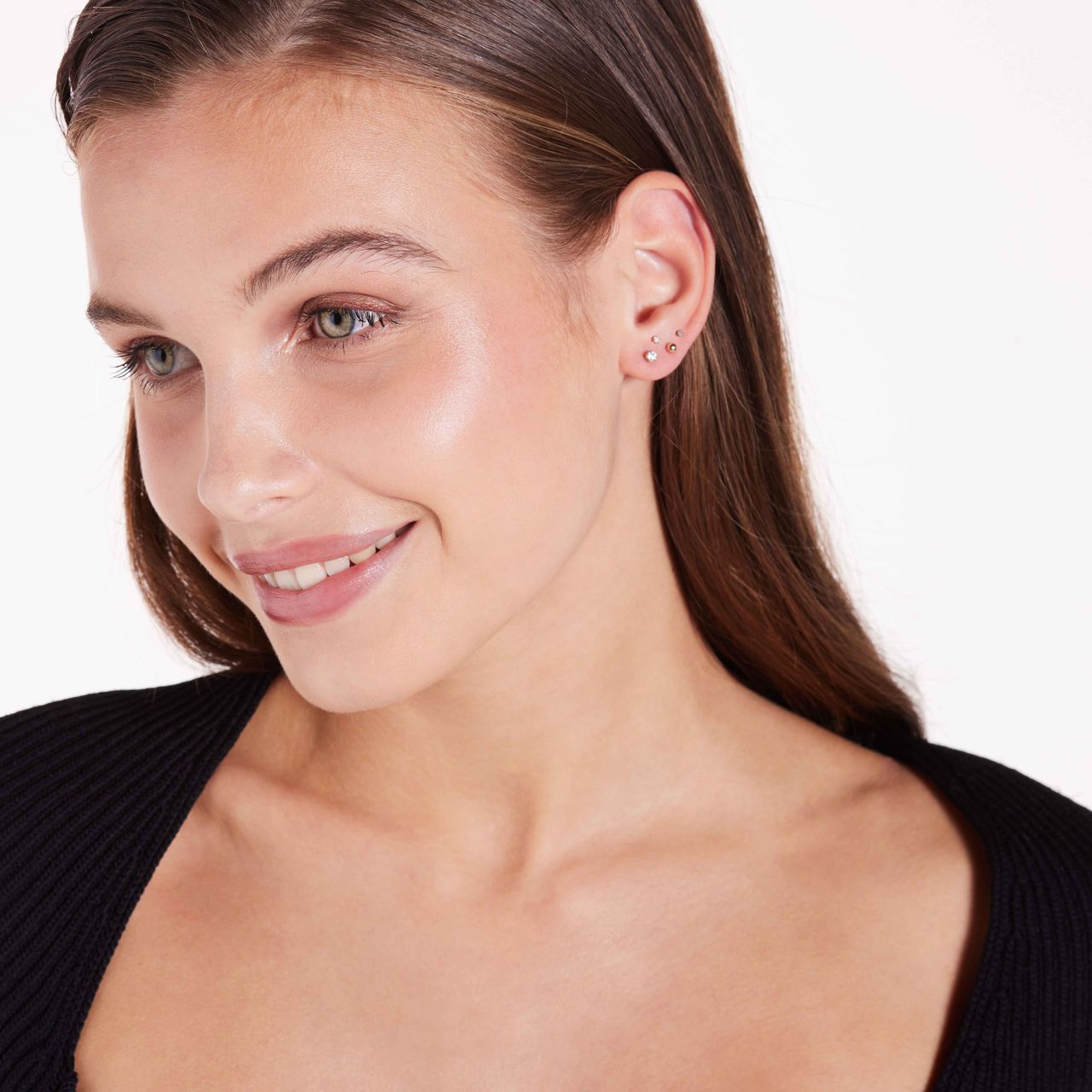 Studex medizinische Ohrringe aus 585er Gelbgold, Zirkonia, 3 mm