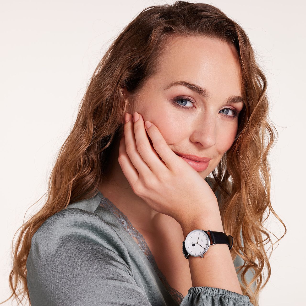 Regal Dames Horloge Zwart PU leer