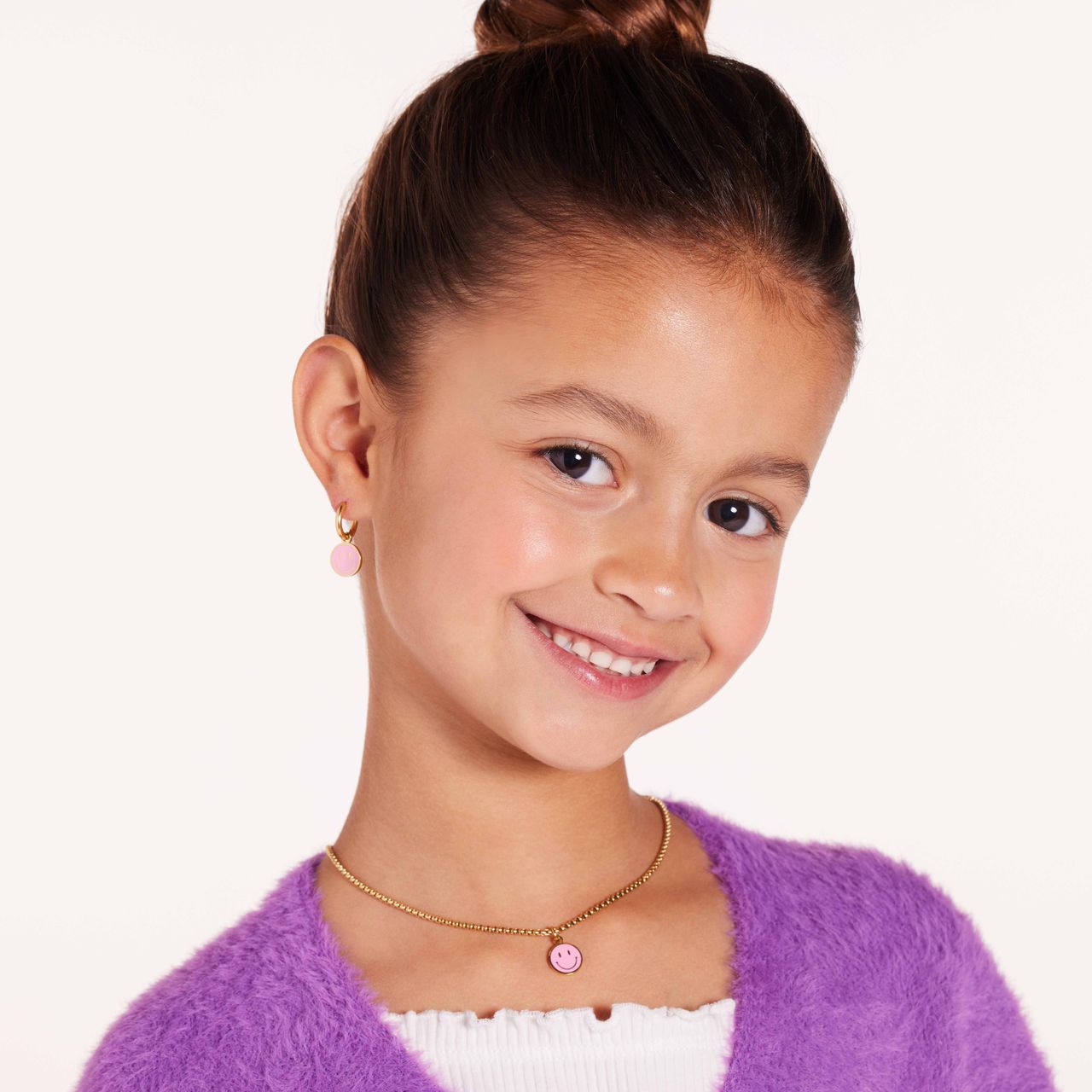 Stainless steel goldplated kinderketting met hanger