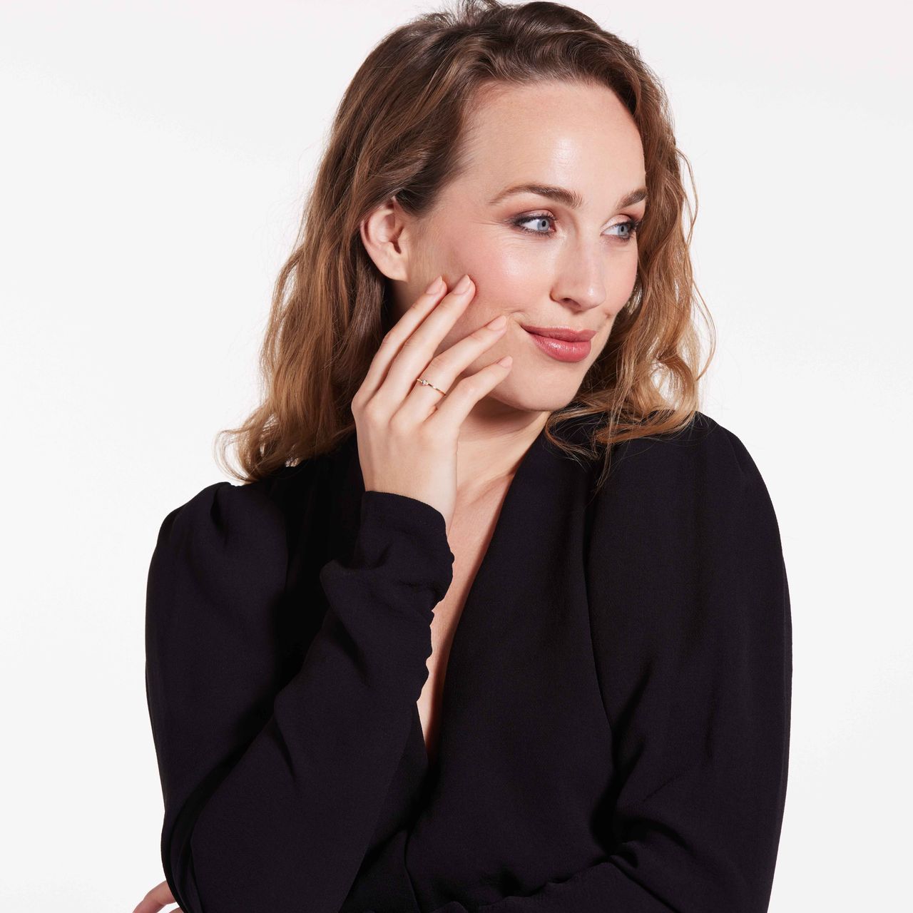 14K geelgouden ring solitair diamant (0,025ct)