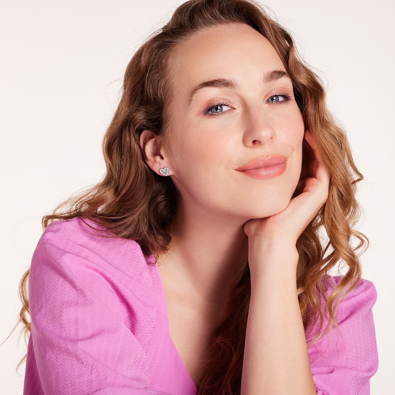 Guess stainless steel oorknoppen HEART TO HEART