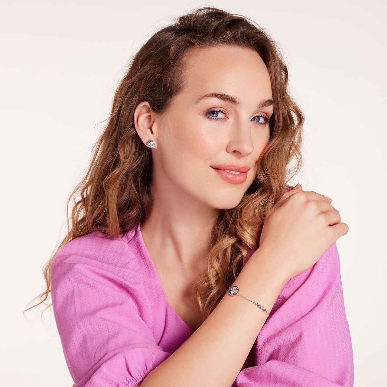 Guess stainless steel oorknoppen MOON PHASES