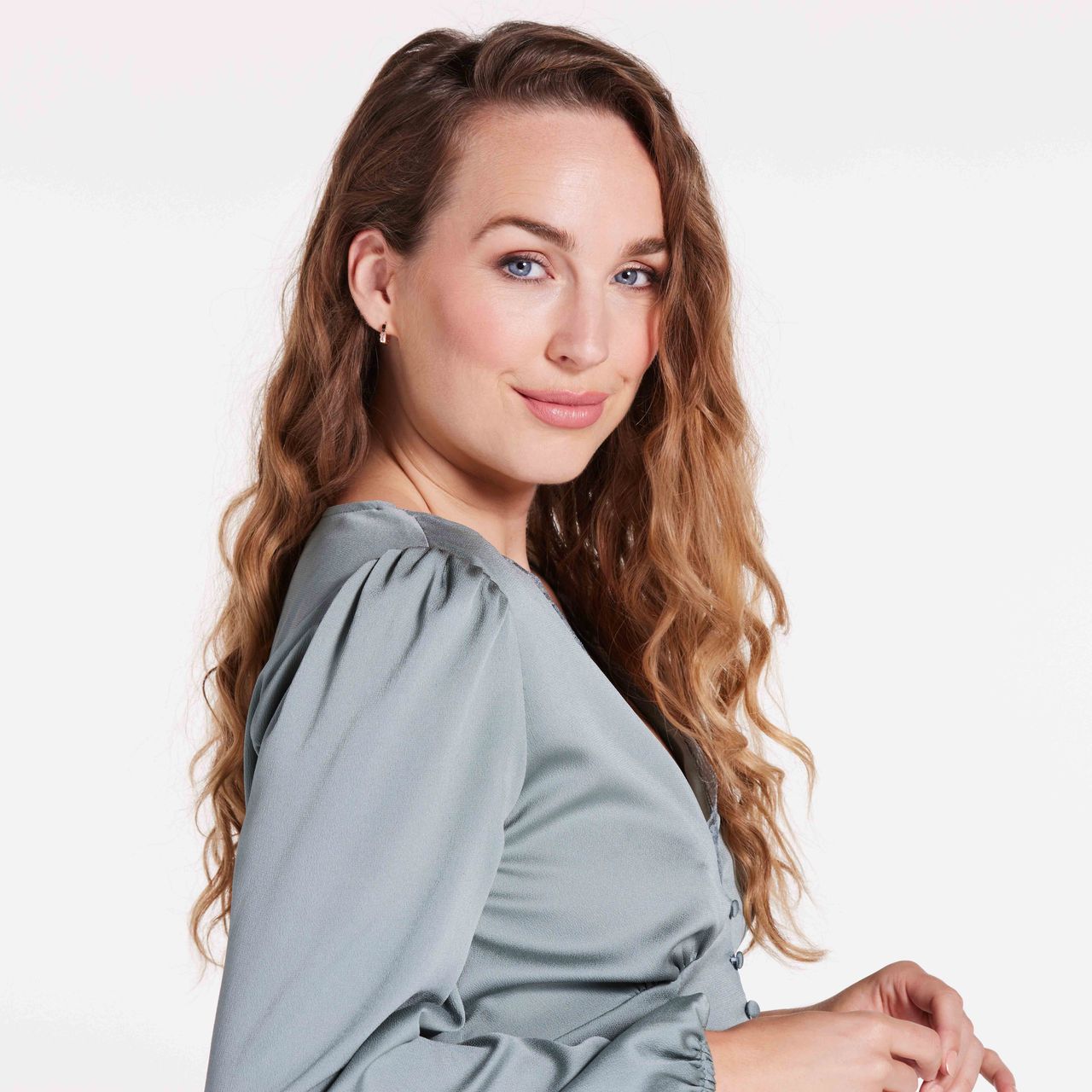 Stainless steel roséplated oorringen met zirkonia voor dames