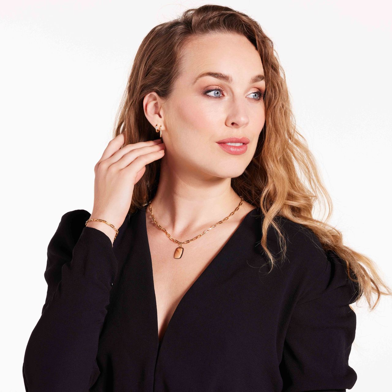 9 Karaat hanger rechthoekige graveerplaat