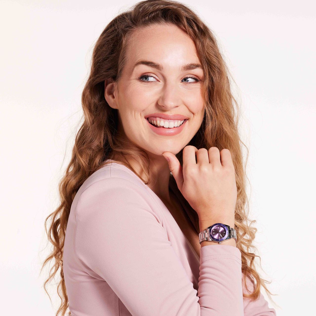 Regal dames horloge met stalen band