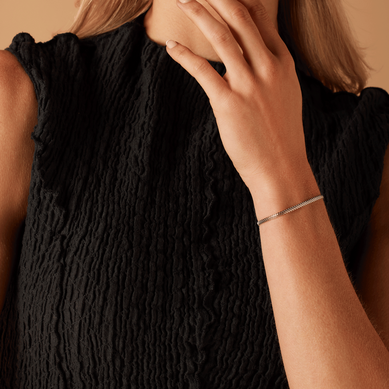 Armband aus recyceltem Silber Fantasieglied