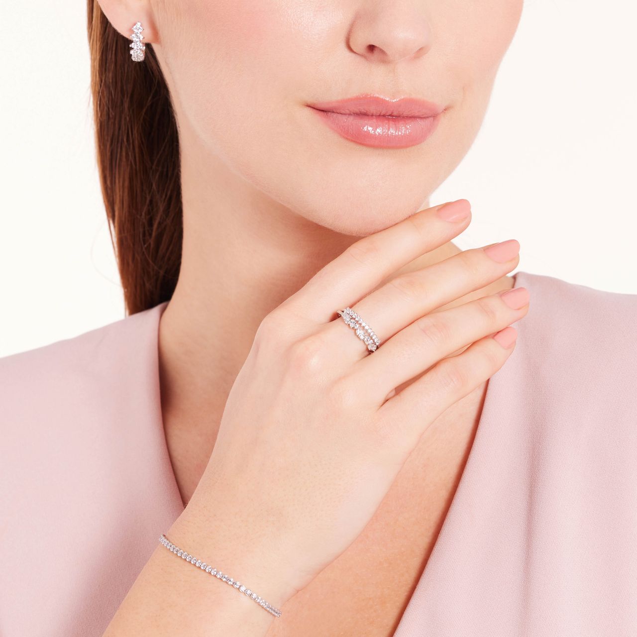 Zilveren ring met zirkonia
