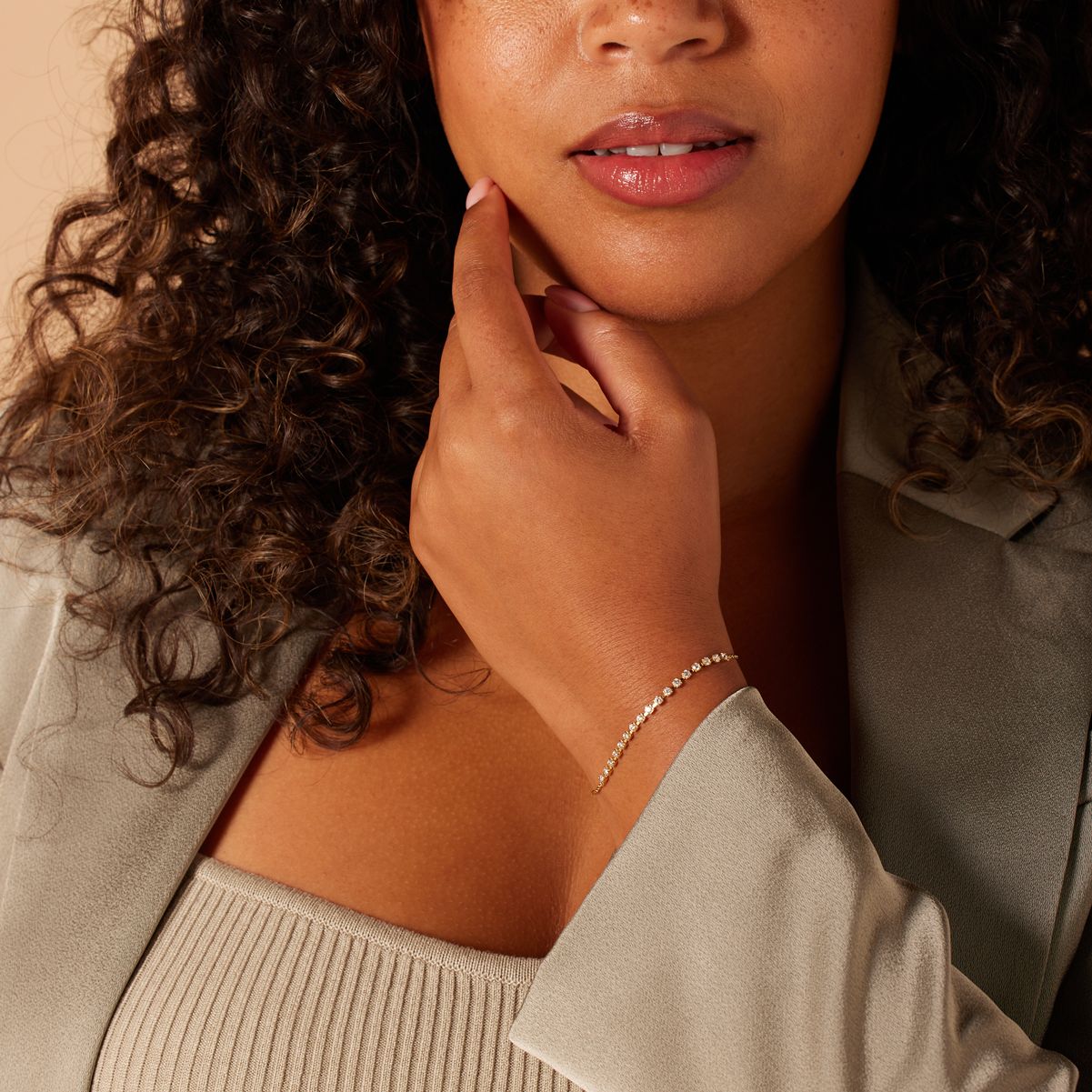 Zilveren goldplated tennisarmband met zirkonia