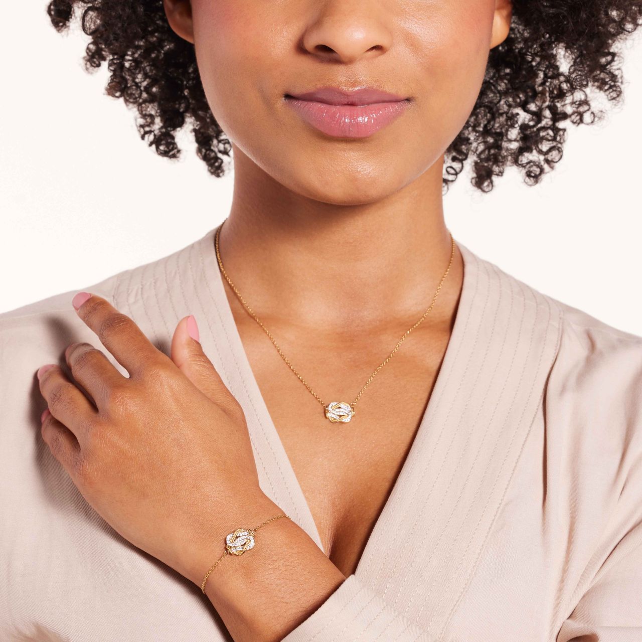 Goldplattiertes Armband aus recyceltem Edelstahl Teppichklopfer-Design Kristall