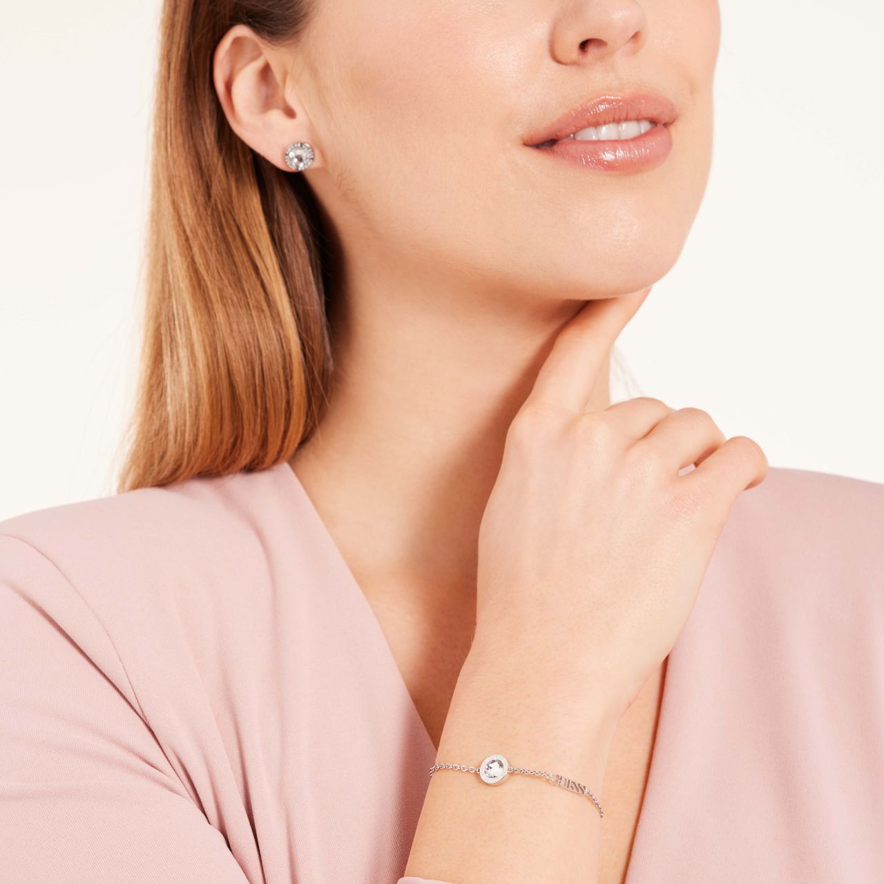 Guess stalen armband COLOR MY DAY clear