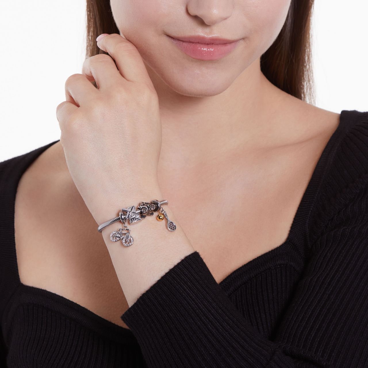 Stainless steel bedel fiets met zirkonia