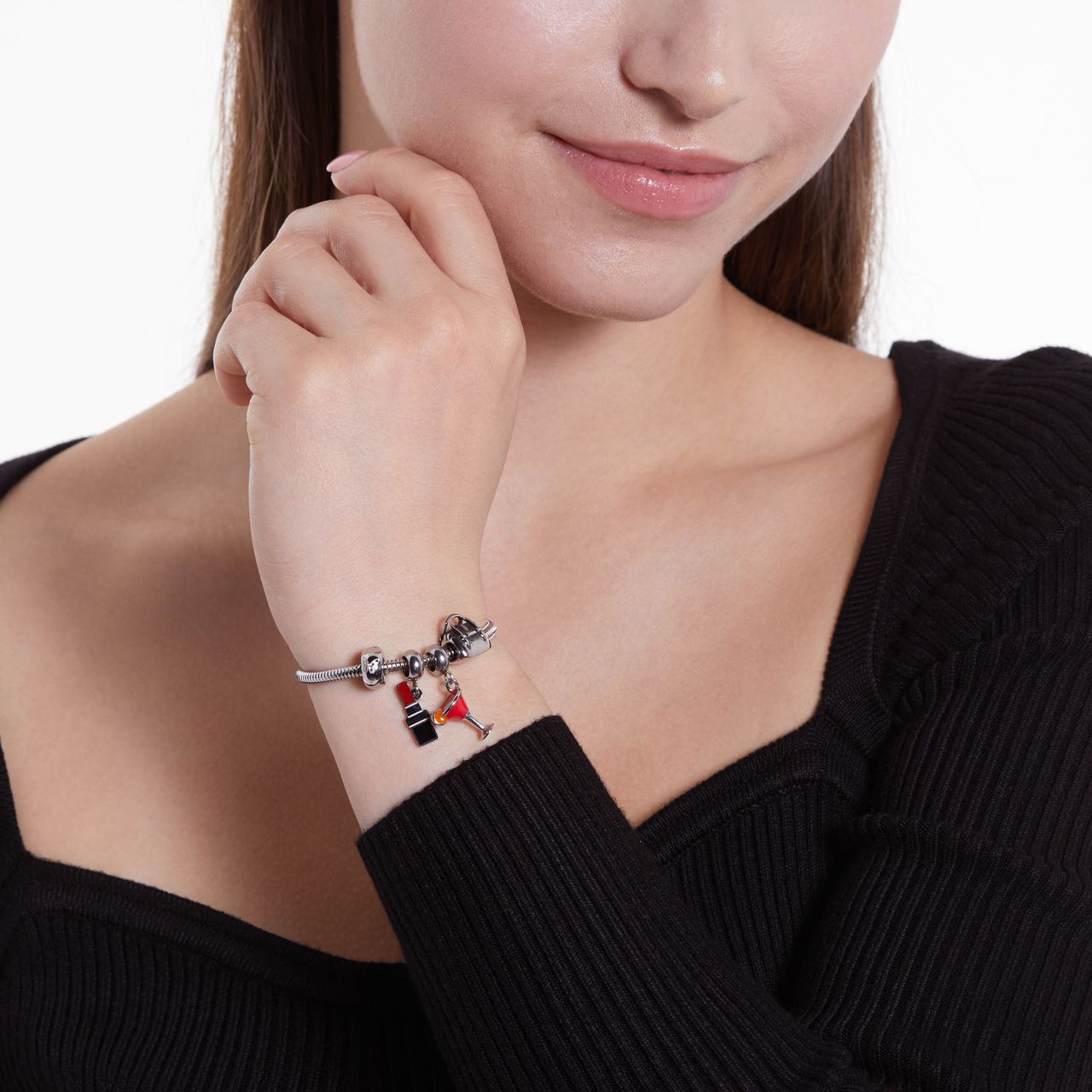 Charm aus Edelstahl Tasche