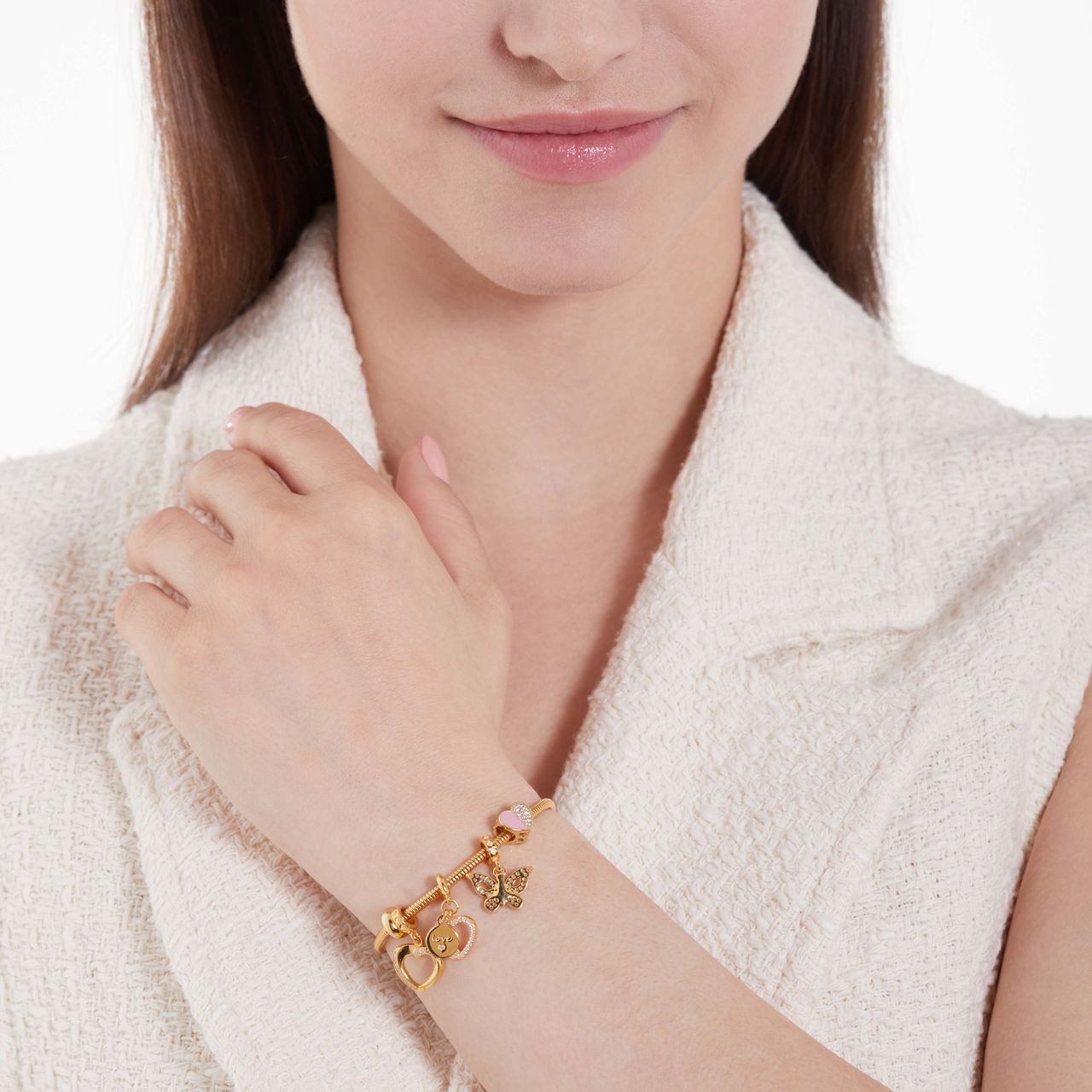zilveren goldplated bedel hart, infinity en disc