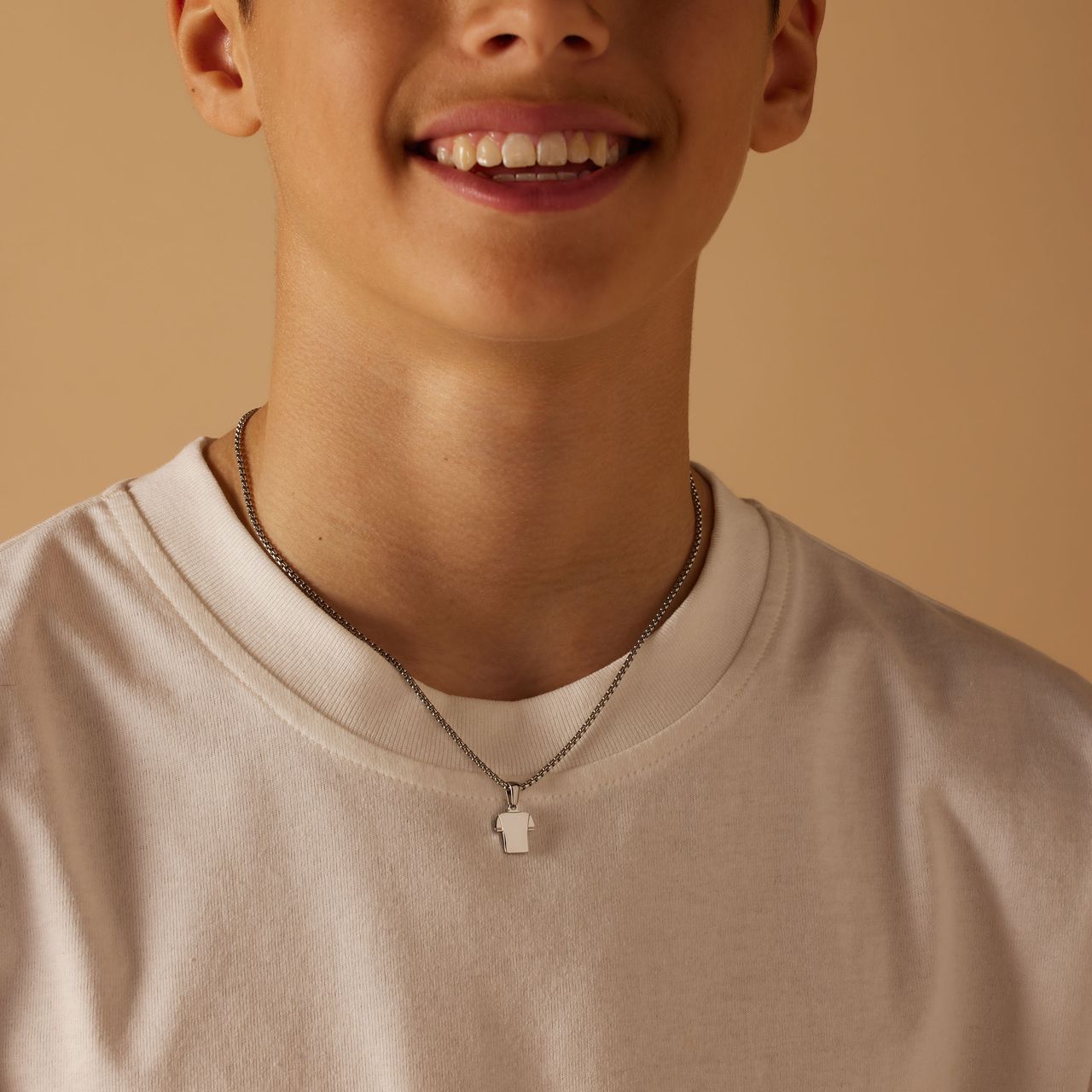 Stainless steel ketting met hanger voetbalshirt