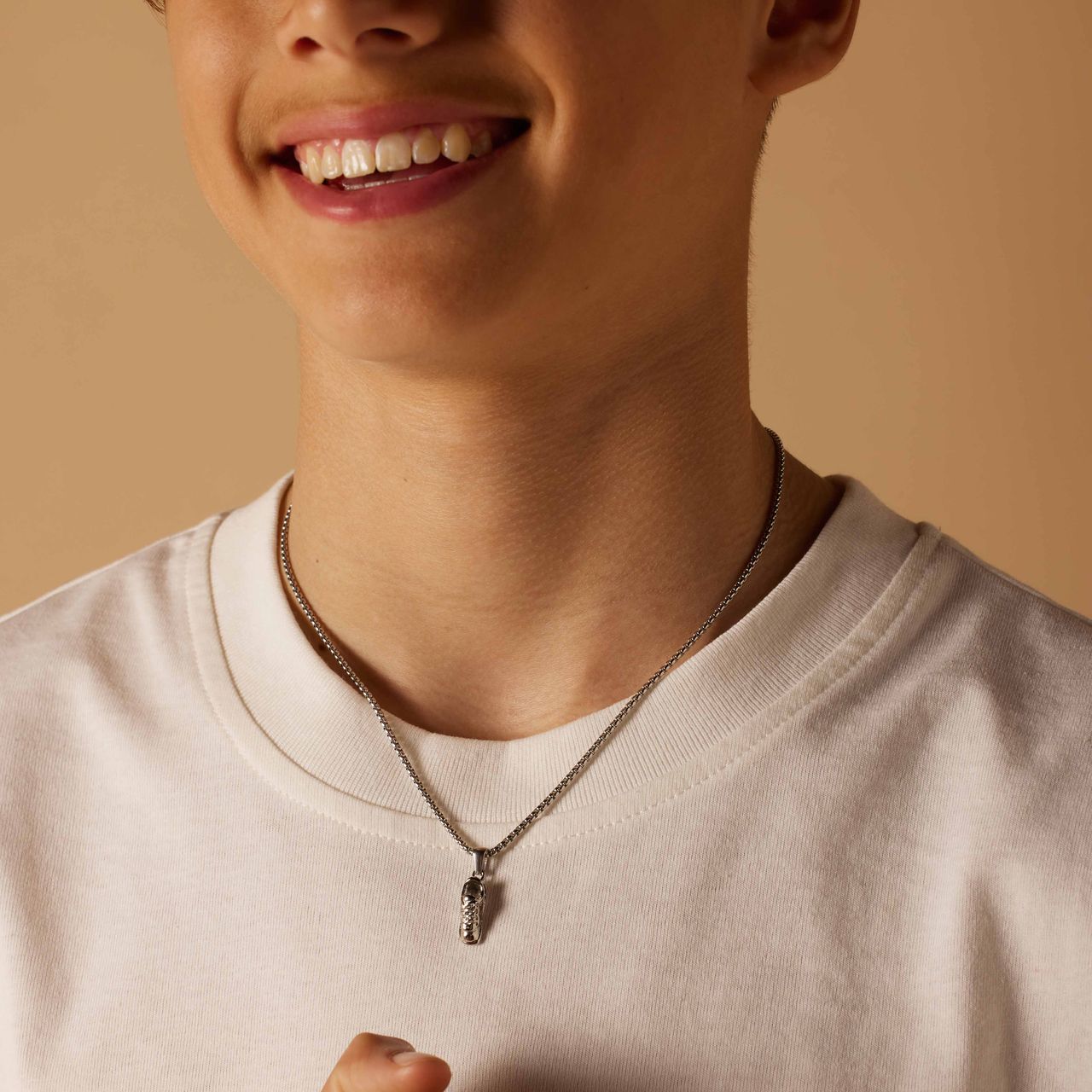 Stainless steel ketting met hanger voetbalschoen