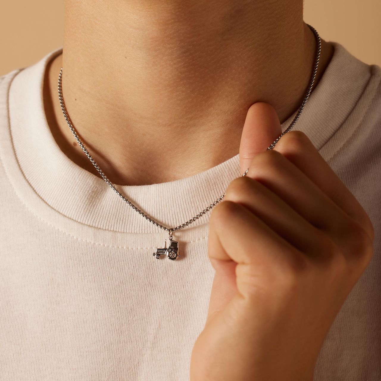 Stainless steel ketting met hanger tractor